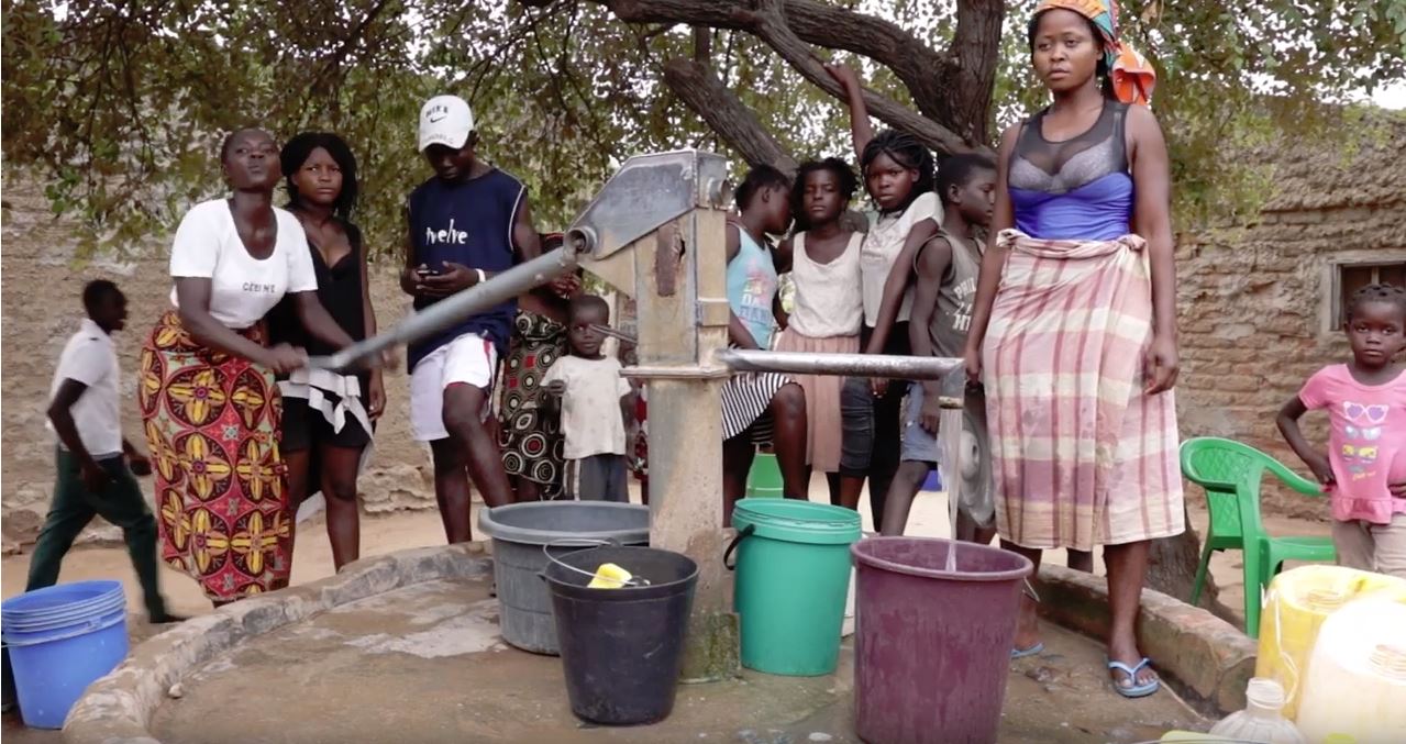 Communal water pump in Mozambique